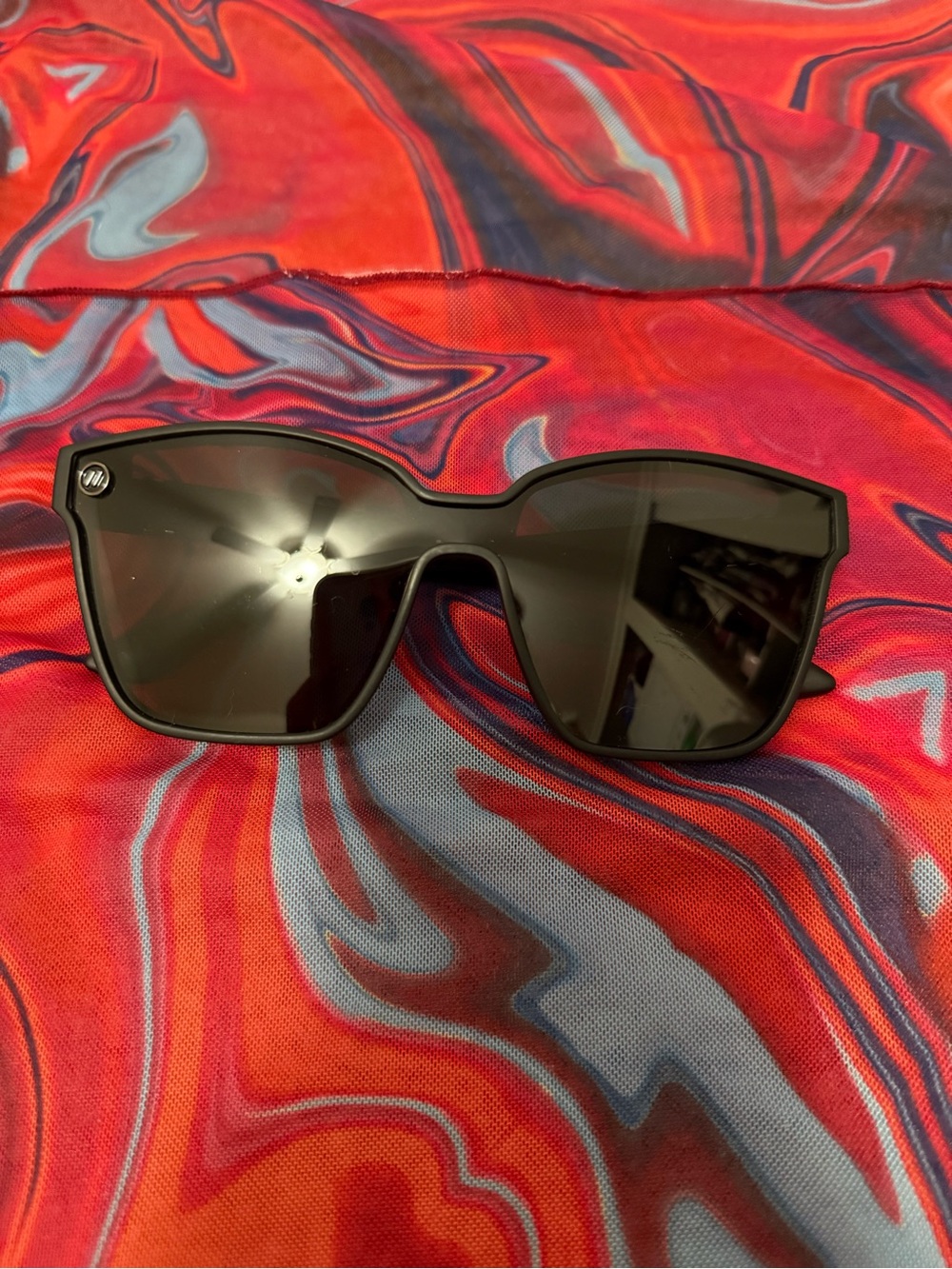Blenders Eyewear Matte Black Broadside Flat Top Sunglasses Minimalist